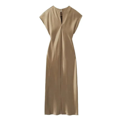 Sophia | Elegant satin midi dress