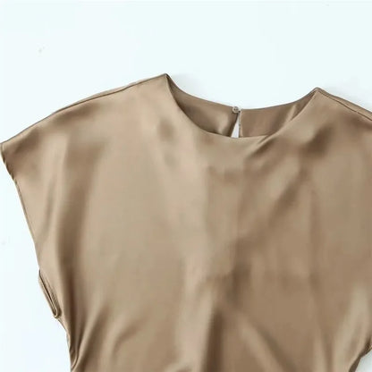 Sophia | Elegant satin midi dress