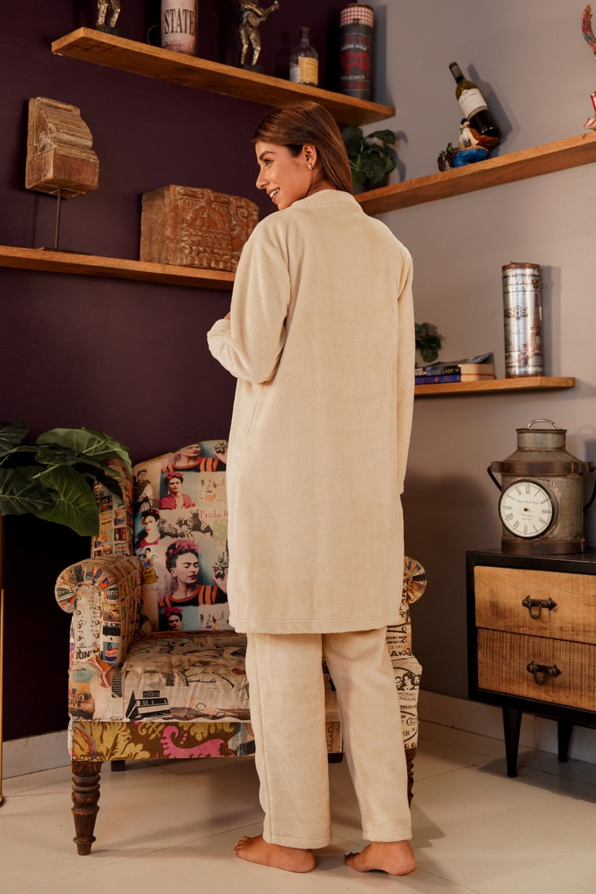 Monica™ - Beige Supersoft Wool 3-Piece Set