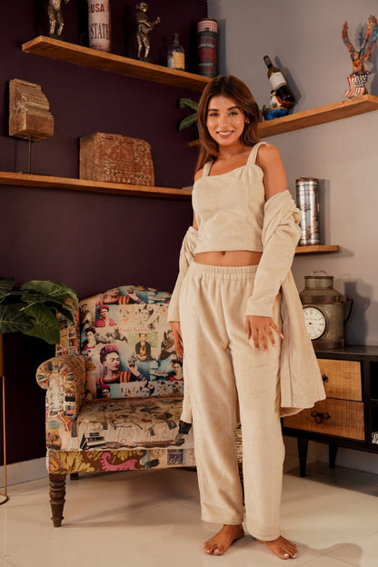 Monica™ - Beige Supersoft Wool 3-Piece Set
