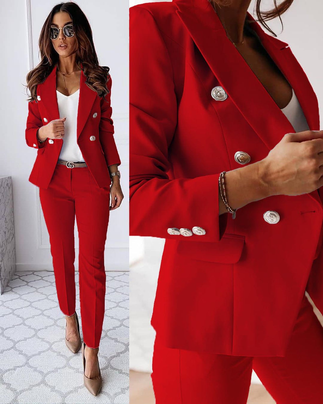 Vivian | Elegant Women's Pantsuit with Jacket & Trousers | Two-piece Suit for office, special occasions & everyday wear