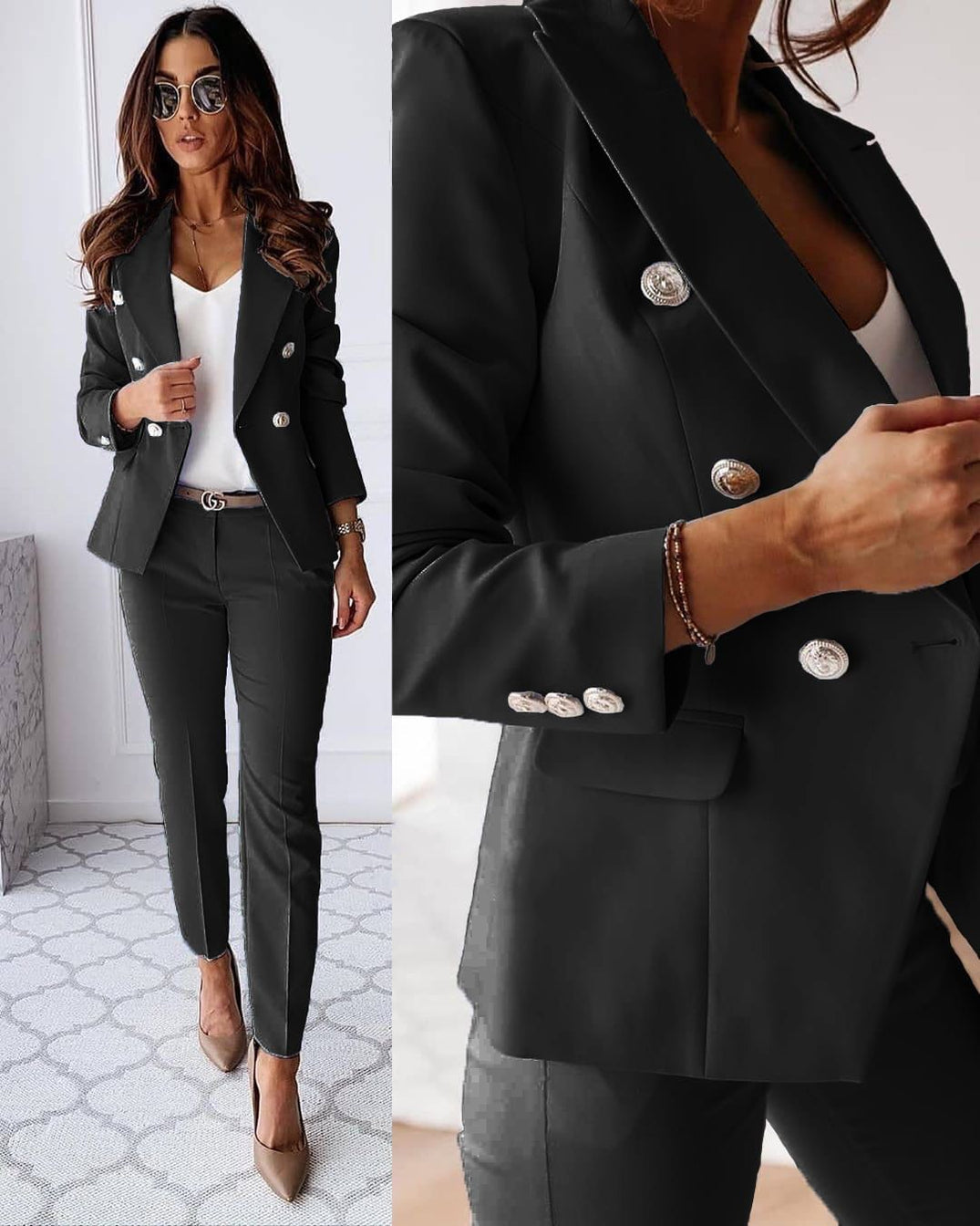 Vivian | Elegant Women's Pantsuit with Jacket & Trousers | Two-piece Suit for office, special occasions & everyday wear