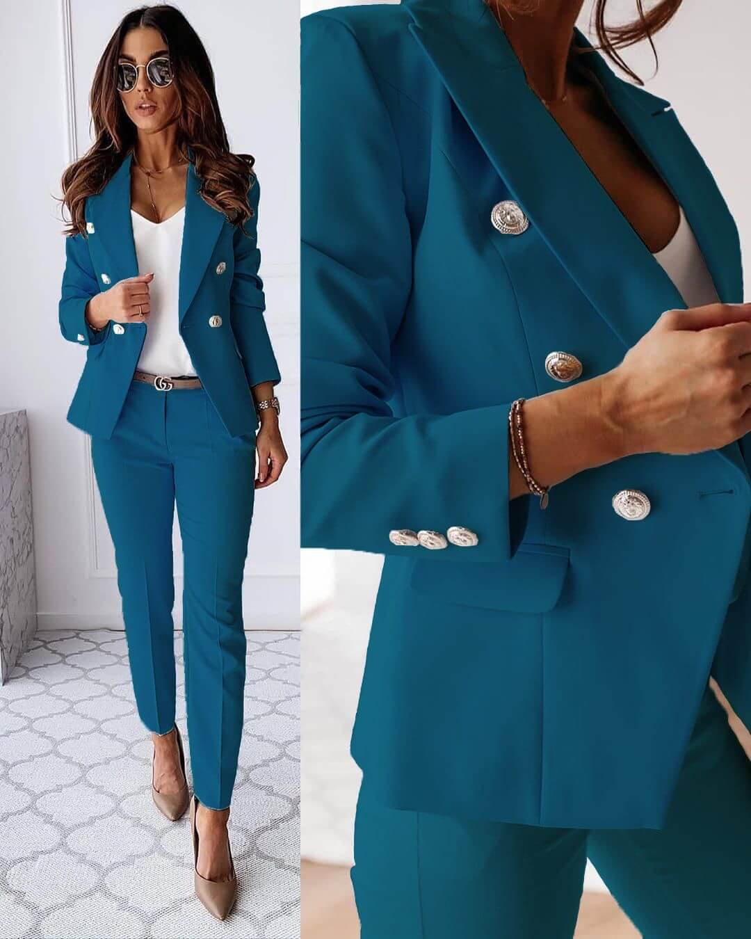 Vivian | Elegant Women's Pantsuit with Jacket & Trousers | Two-piece Suit for office, special occasions & everyday wear