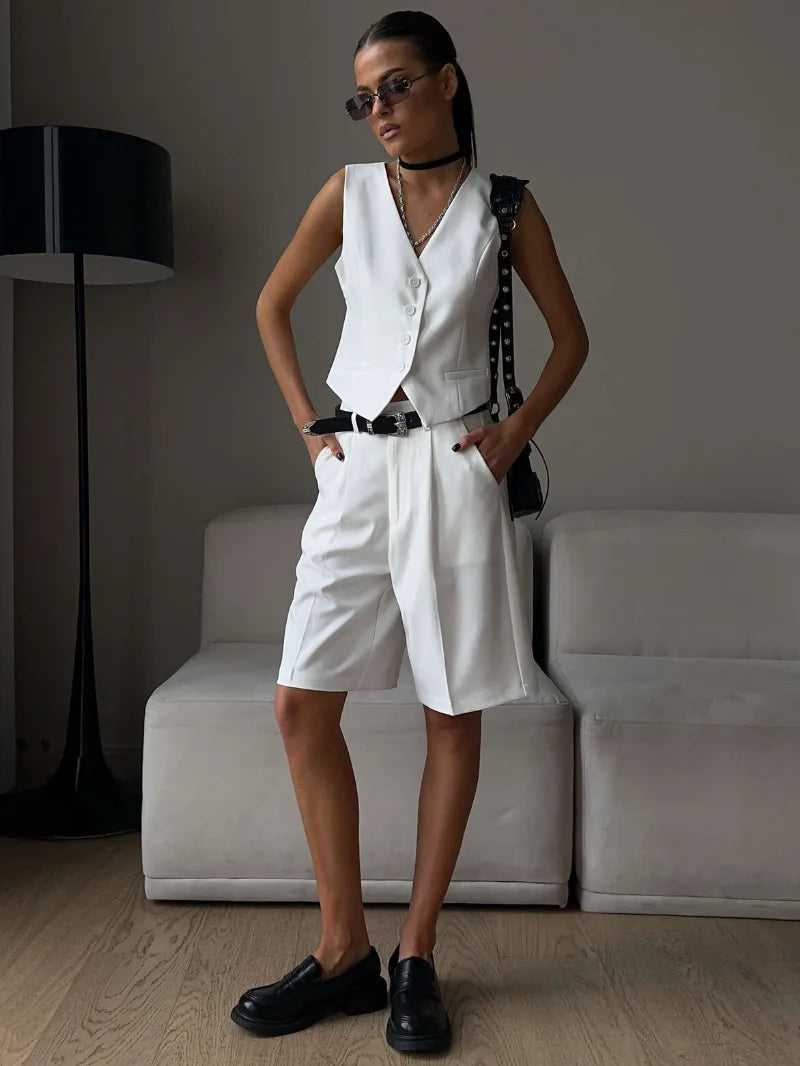 Lavelle™ - Summer Vest and Shorts Set