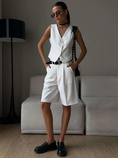 Lavelle™ - Summer Vest and Shorts Set