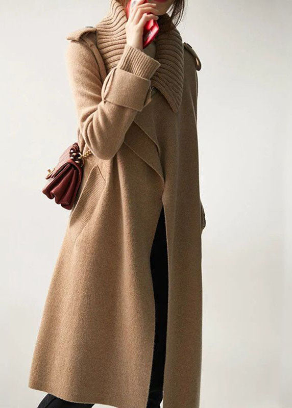 Minji™ - Women's Collar Knit Patchwork Wool Loose Cardigans Winter