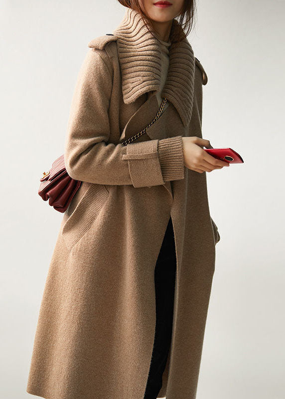 Minji™ - Women's Collar Knit Patchwork Wool Loose Cardigans Winter