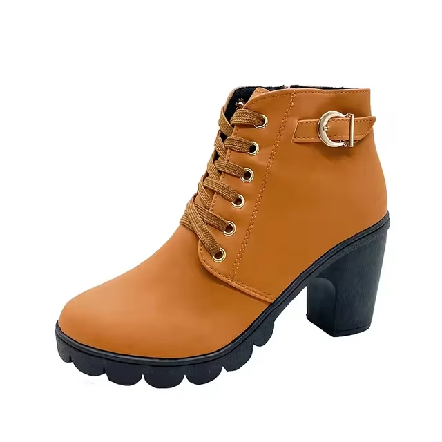 Ava™ - Lace-up high heel boots
