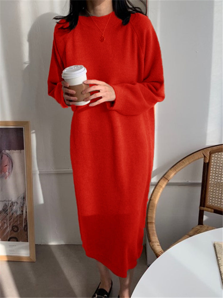 Frank™ - Cozy knit midi dress