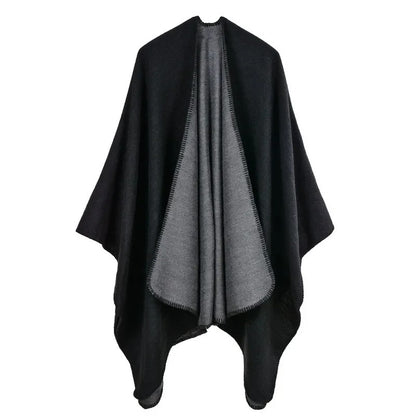 Frieda | Warm poncho with a flowing cut