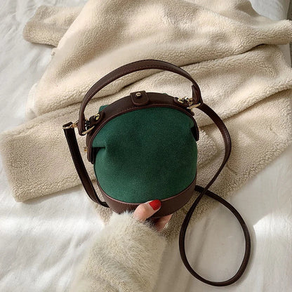 Retro Chic Bucket Shoulder Bag 