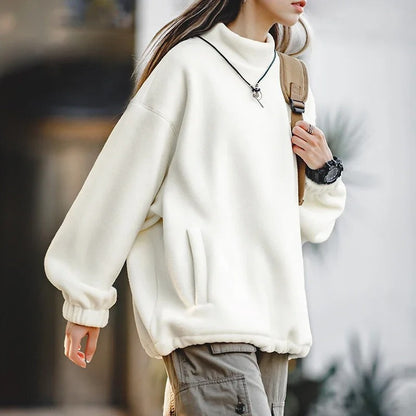 Karla | Oversized sweater with stand-up collar