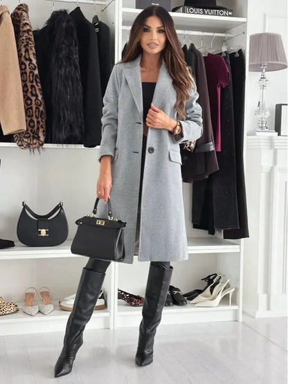 Stylish long winter coat for women 