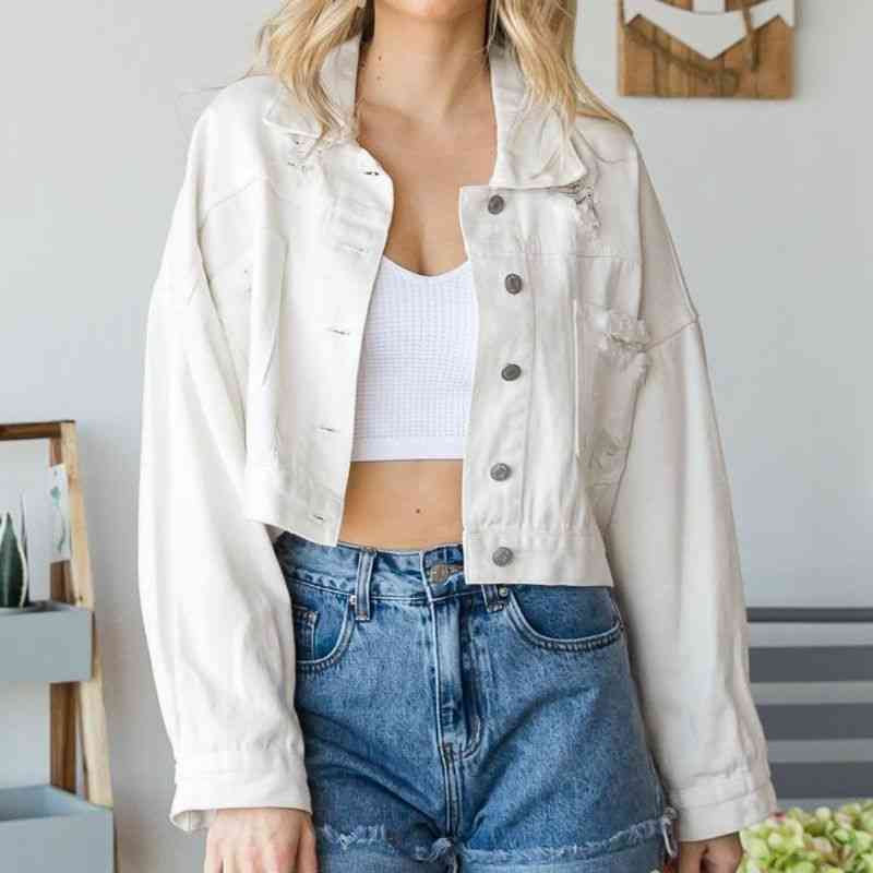 Melanie™ - Contemporary Collared Denim Jacket [Last Day Discount]