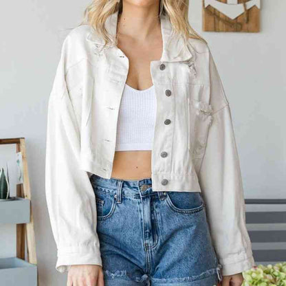 Melanie™ - Contemporary Collared Denim Jacket [Last Day Discount]