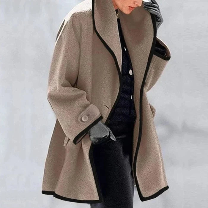 Classic wool blend coat for autumn and winter 