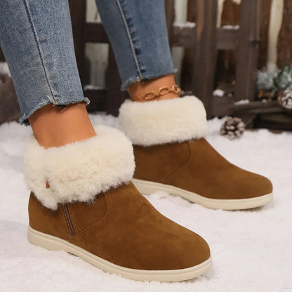 Frieda | Warm winter ankle boots with faux fur