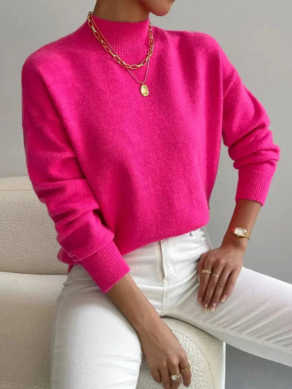 Cozy, elegant roll-neck sweater 