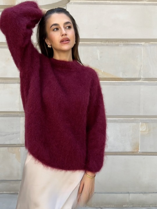 Cozy soft mohair knit sweater 