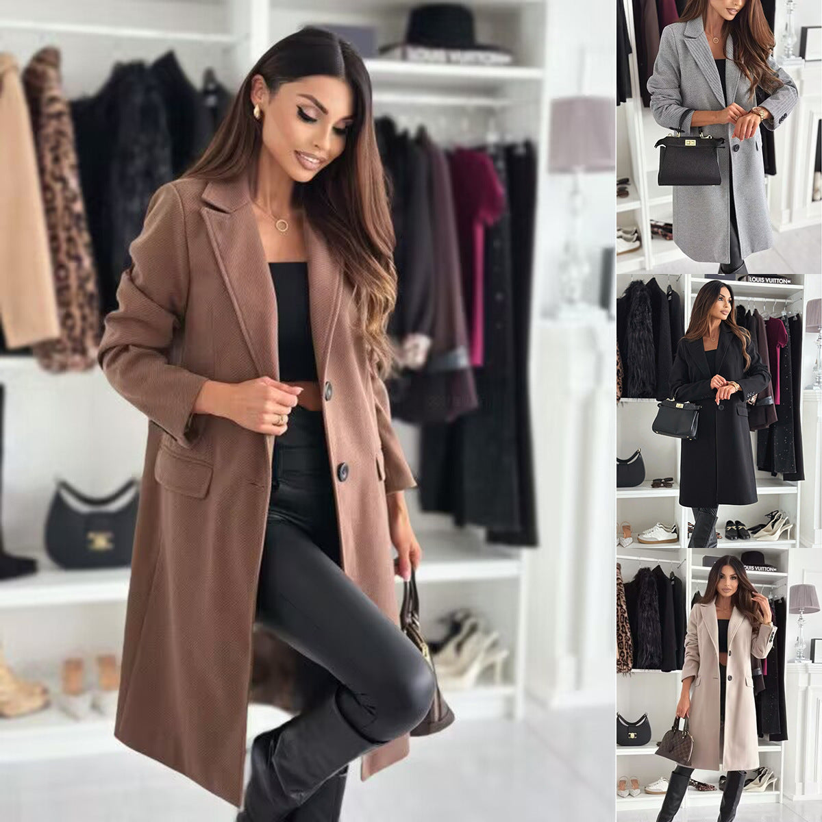 Stylish long winter coat for women 
