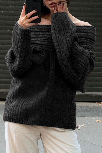 Cozy knitted winter sweater for casual comfort 