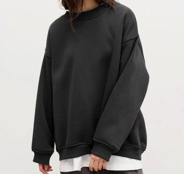 Cozy oversized knit sweater for casual layering 