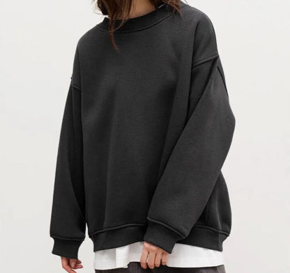 Cozy oversized knit sweater for casual layering 
