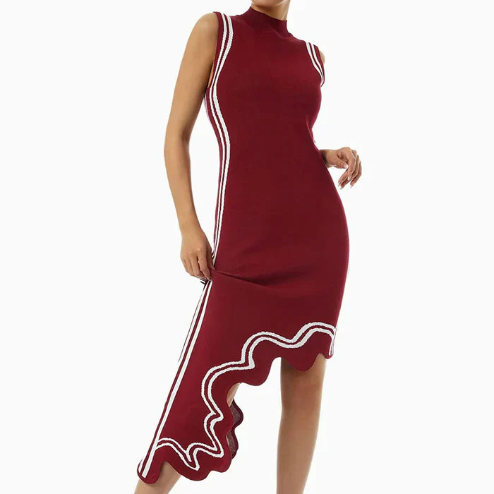 Valeria™ - Asymmetric knit dress 