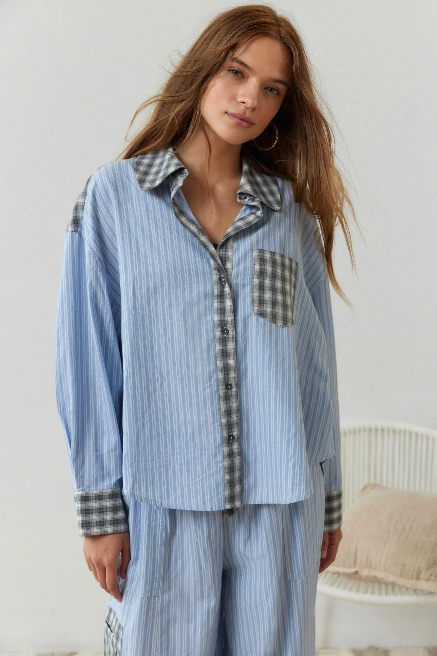 Viktoria | 2-piece women's pajama set | Cotton loungewear with shirt and trousers