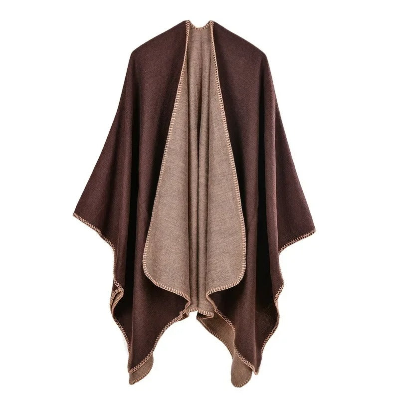 Frieda | Warm poncho with a flowing cut