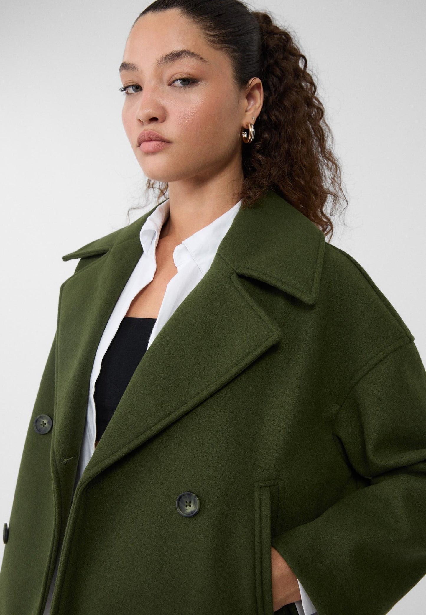 Timeless classic short coat for women 