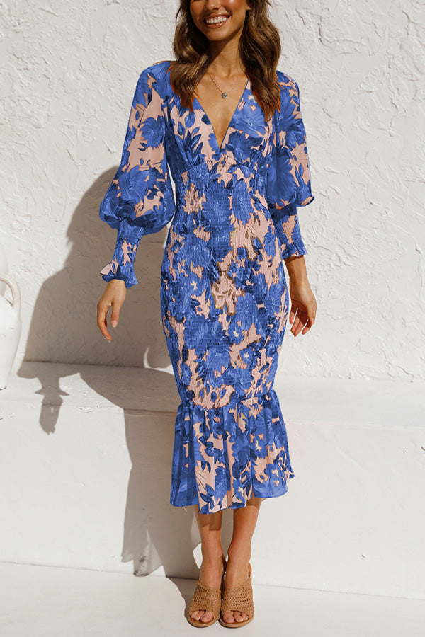 Karen | Floral print midi dress