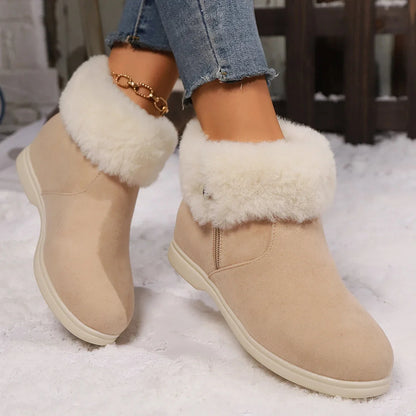 Frieda | Warm winter ankle boots with faux fur