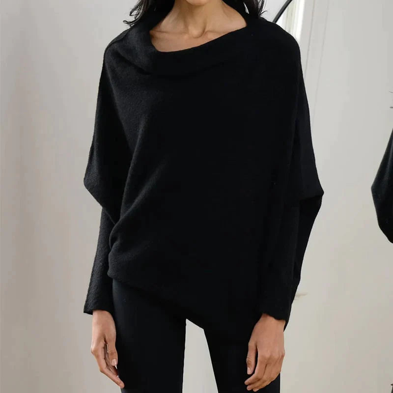 Via™ - Asymmetric draped sweater 