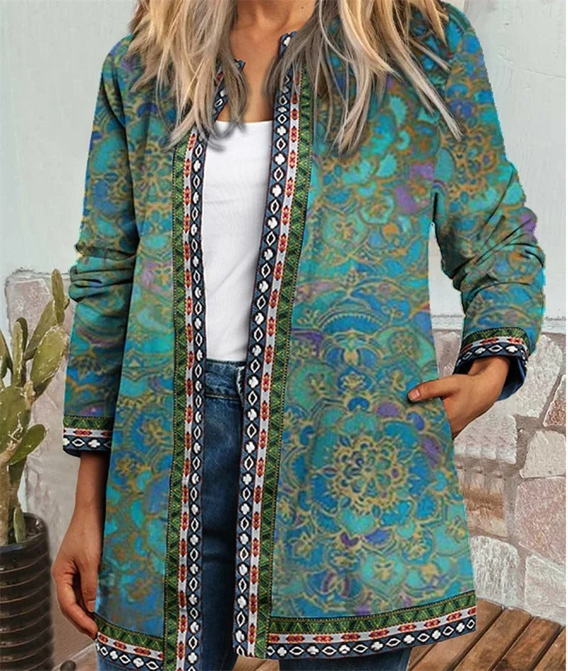 Frieda | Boho jacket with colorful pattern