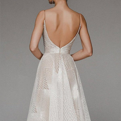 Silky spaghetti strap dress for an elegant summer style 