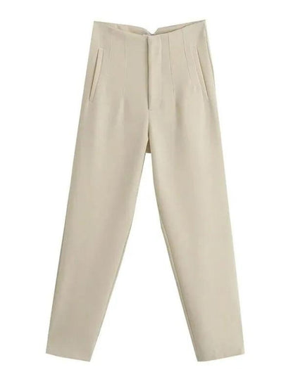 Elegant women's office trousers without ironing