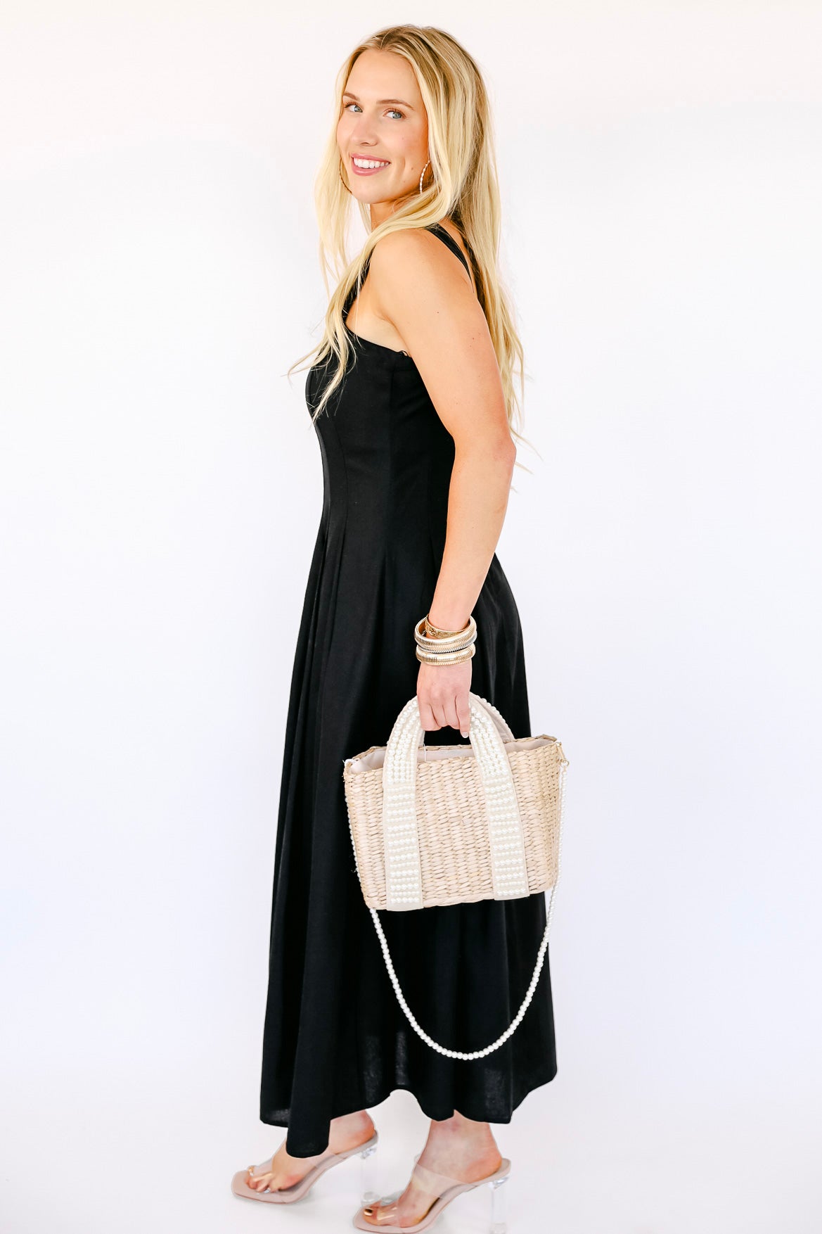 Karen | Elegant black midi dress