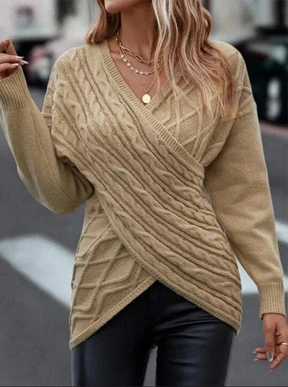 Stylish lightweight knit sweater for women 