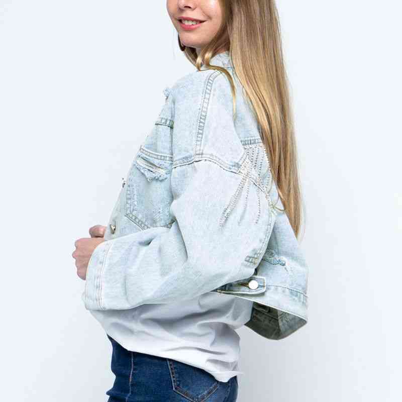 Melanie™ - Contemporary Collared Denim Jacket [Last Day Discount]