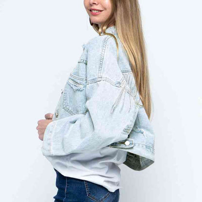 Melanie™ - Contemporary Collared Denim Jacket [Last Day Discount]