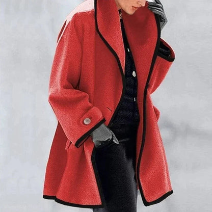 Classic wool blend coat for autumn and winter 