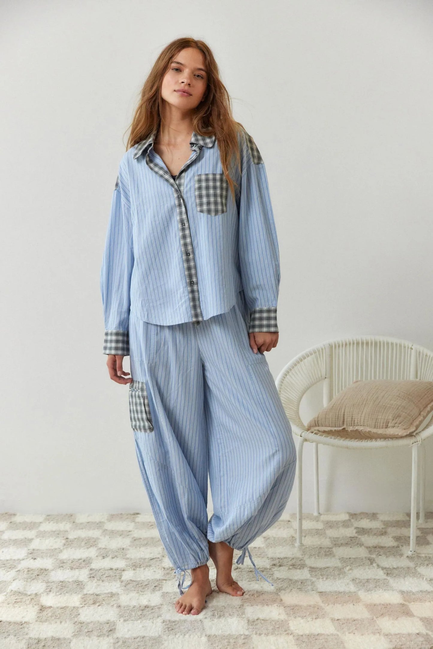 Viktoria | 2-piece women's pajama set | Cotton loungewear with shirt and trousers