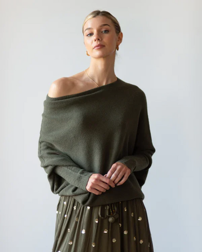 Mariemi™ | Asymmetric Draped Sweater