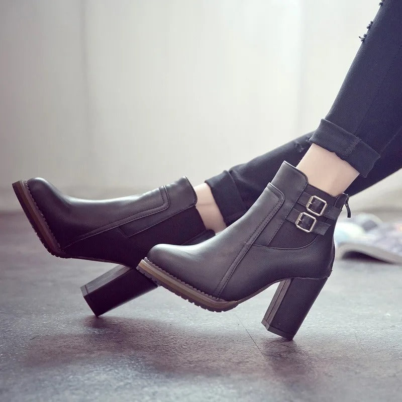 Greta™ - Block heel ankle boots for style