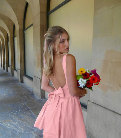 Florentine | Backless mini dress with bow