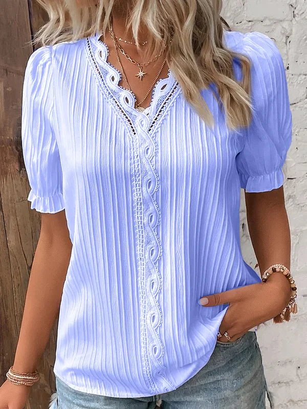 Felicia™ - Plain Lace Shirt Elegant