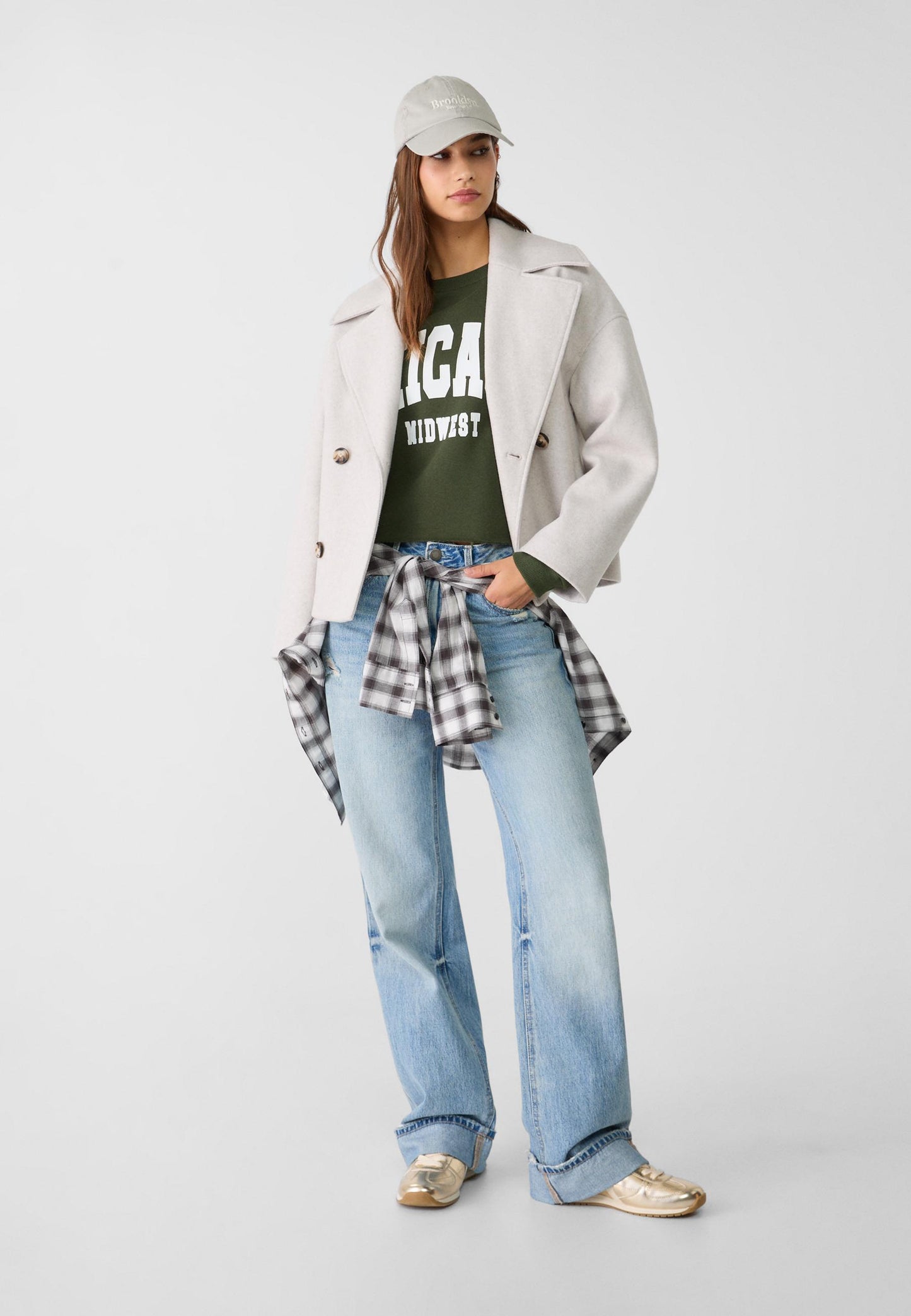 Timeless classic short coat for women 