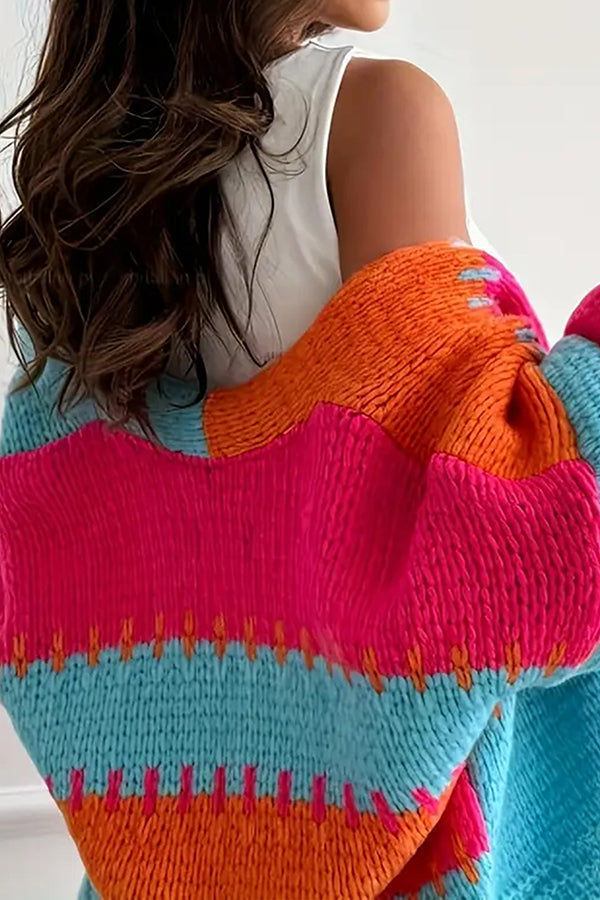 Cozy, casual cardigan with contrasting seam detail 