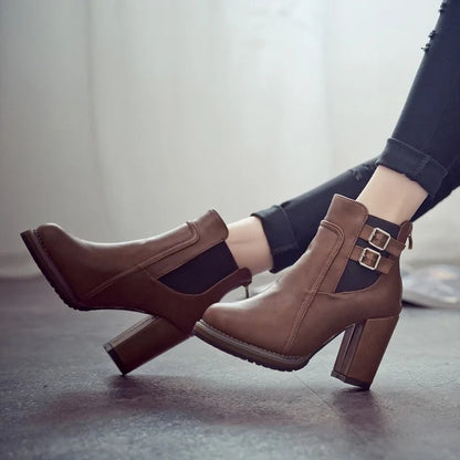 Greta™ - Block heel ankle boots for style